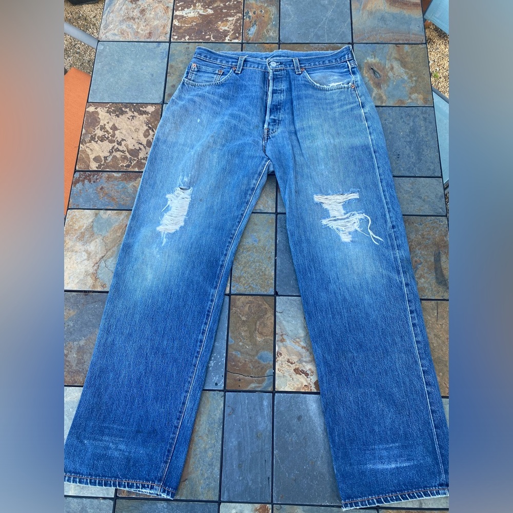 Vintage Levi’s Reissue 1998 Redline Jeans Beat up just right W34”xL32”